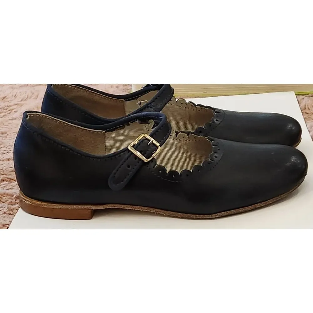 Navy Scalloped Mary Jane ZIMMERMAN Dress Party Shoes Size‎ 12c